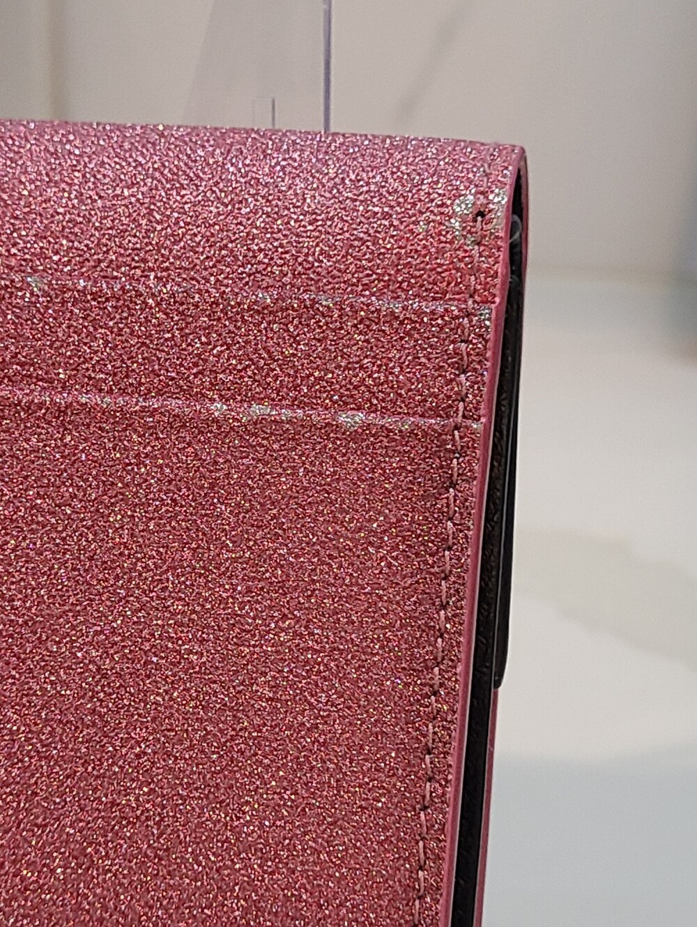 Balenciaga Glittery Pink Cash Flap bifold Women's wallet Coin Card Holder - Picture 11 of 13